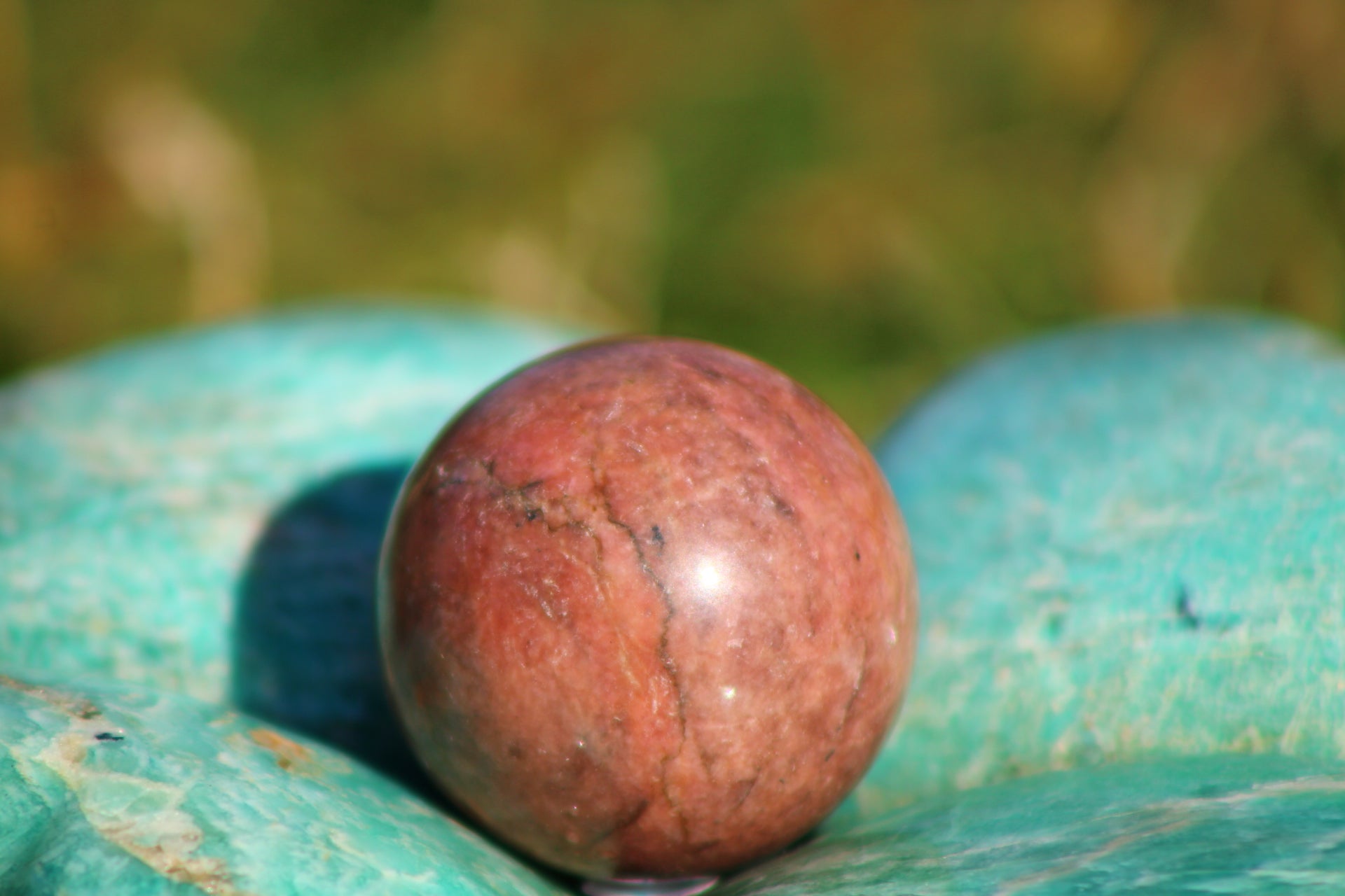 Rhodonite Mini Sphere - skydiamondhealingcrystals