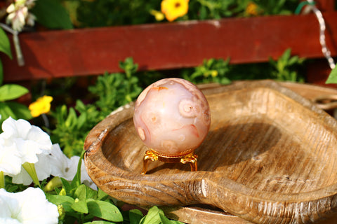 Flower Agate Sphere