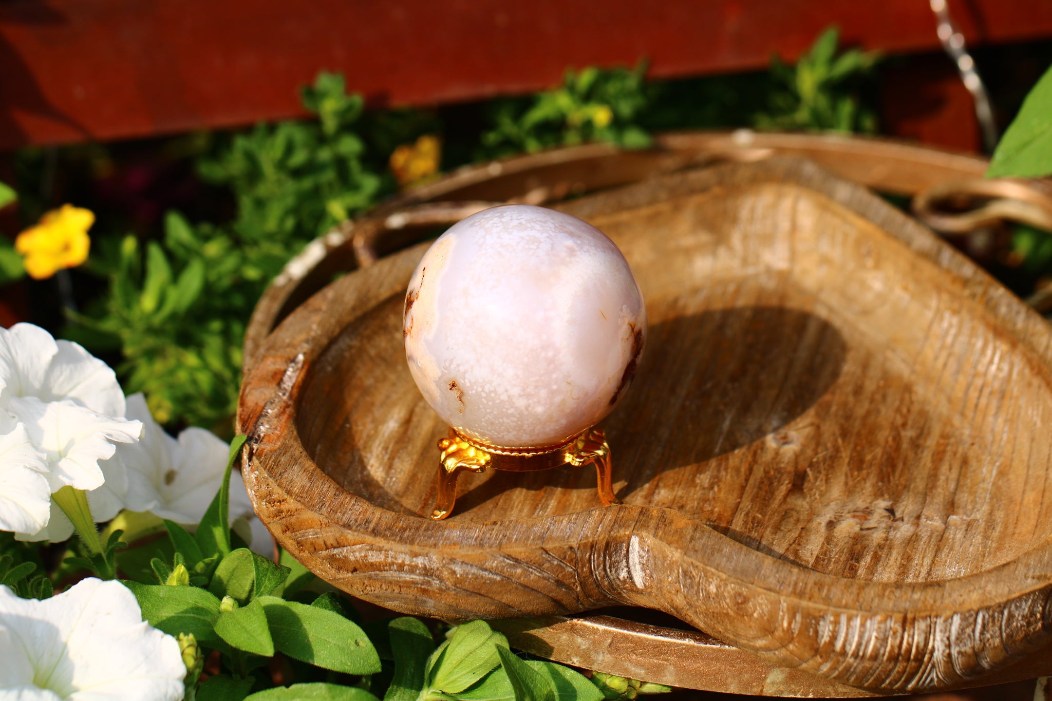 Flower Agate Sphere